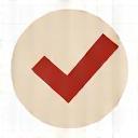 Icon representing project completion and handover